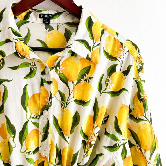 J.Crew Cinched Shirt-Dress in Limoncello 100% Organic Cotton Voile — XL - Picture 6 of 14